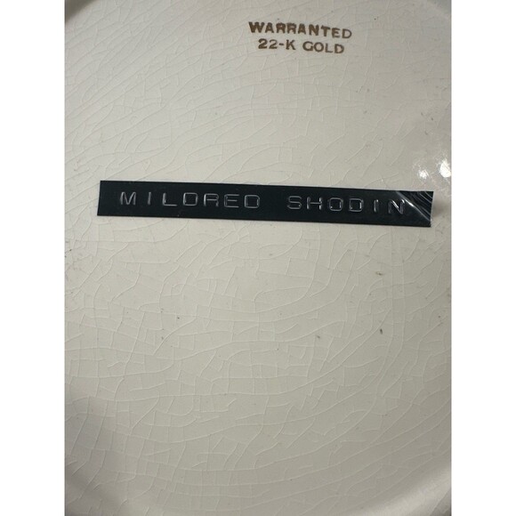 Vintage 22K Gold Trimmed Square Serving Plate - Picture 7 of 7